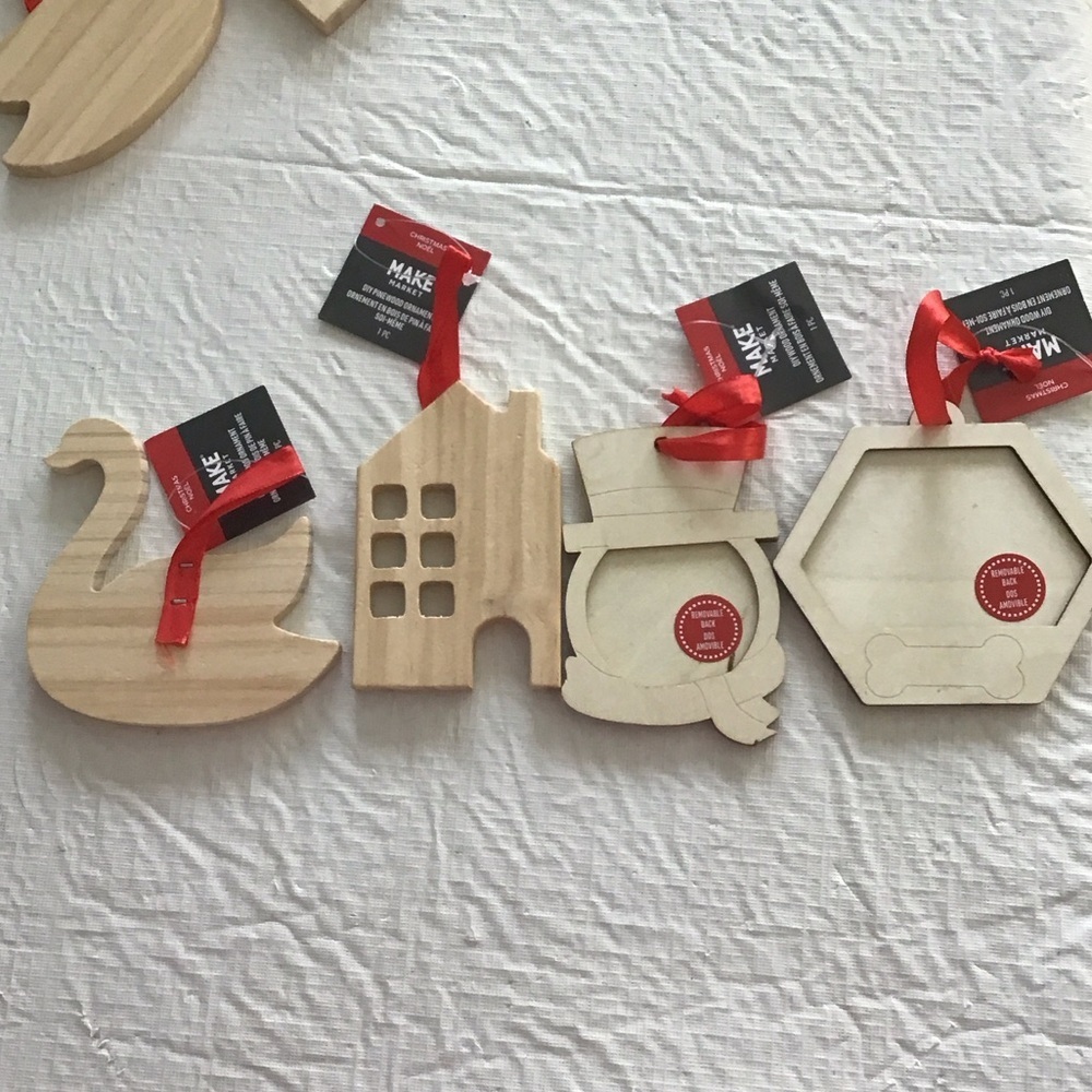 Wooden Craft Ornaments Set New